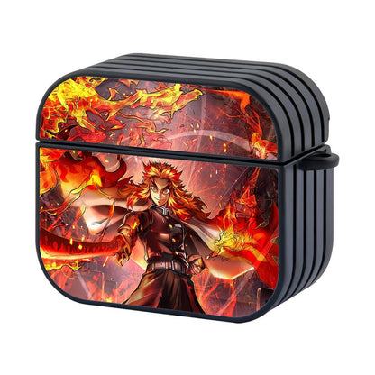 Demon Slayer Rengoku Blade of Fire Apple Airpods 4 Case Black