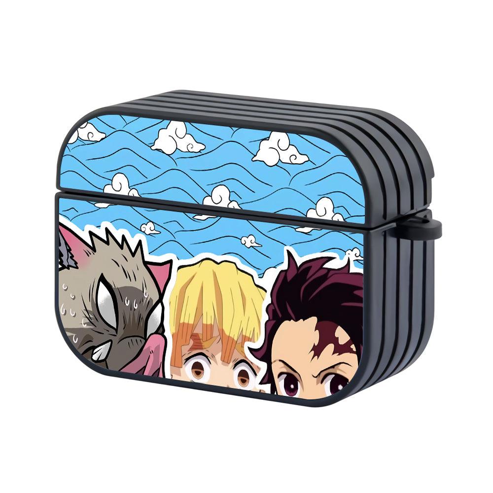 Demon Slayer Spying Mode Apple Airpods Pro Case Black