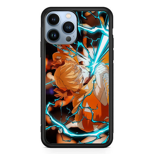 Demon Slayer Zenitsu Lightning Sword iPhone 15 Pro Case - Carneyforia