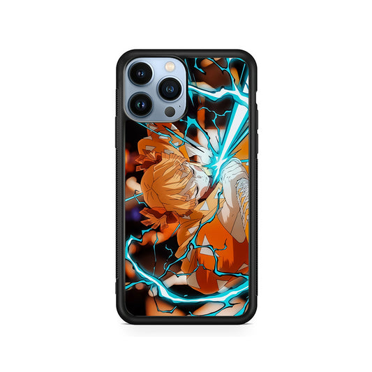 Demon Slayer Zenitsu Lightning Sword iPhone 14 Pro Max Case