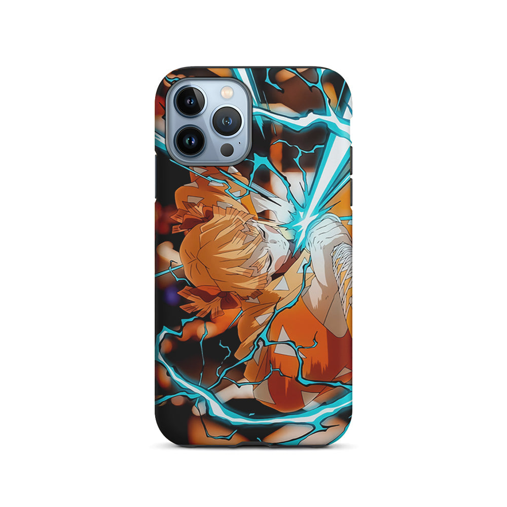 Demon Slayer Zenitsu Lightning Sword iPhone 14 Pro Max Case