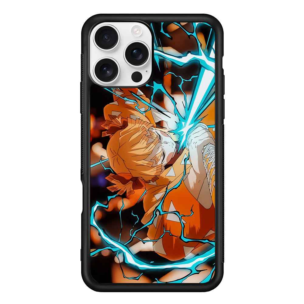 Demon Slayer Zenitsu Lightning Sword iPhone 16 Pro Case