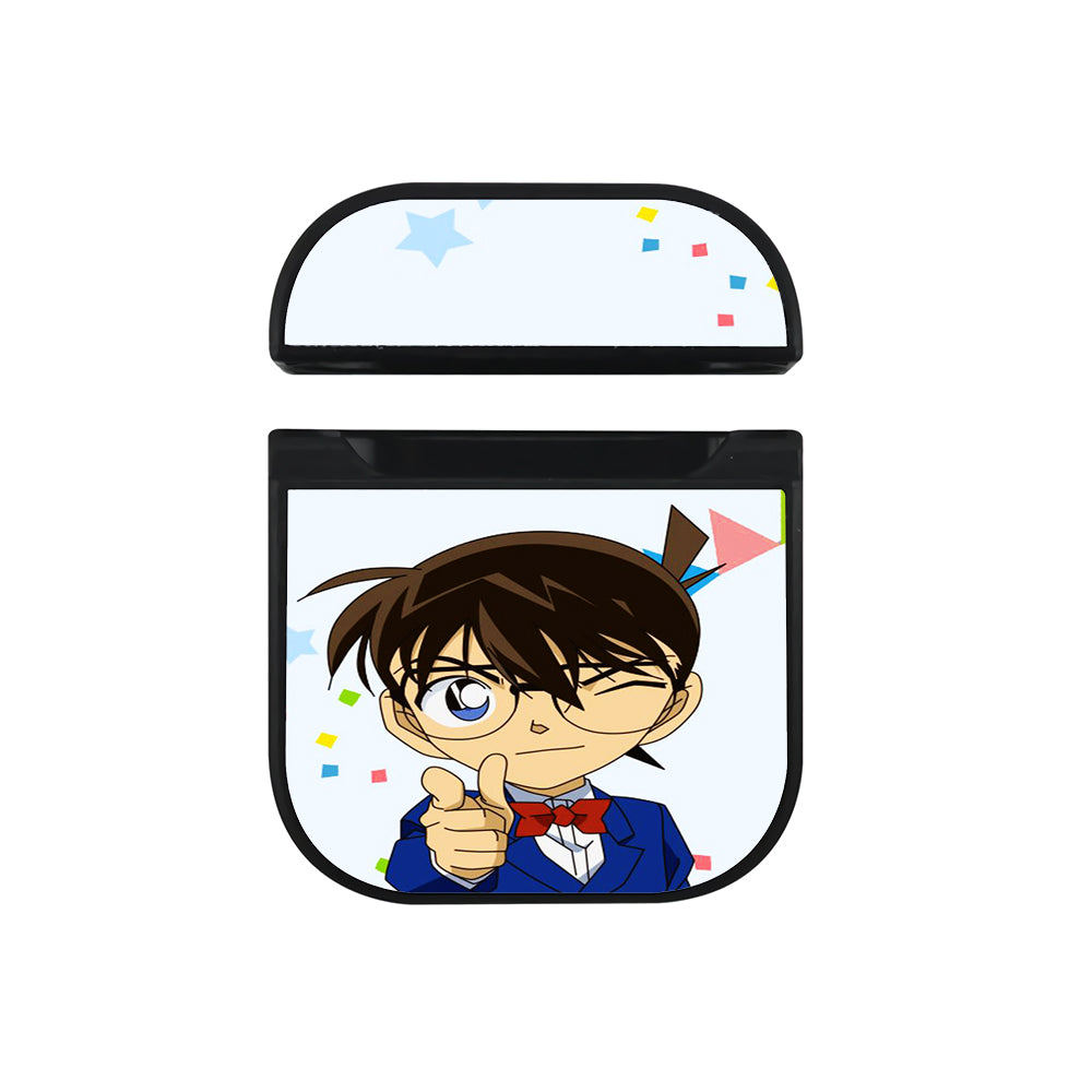 Detective Conan Character Apple Airpods Case Black