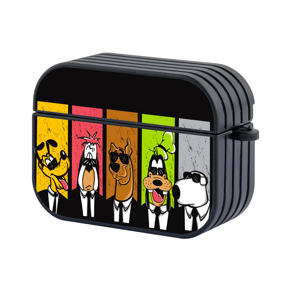 Dog Cartoon Black Gangster Apple AirPods Pro Case