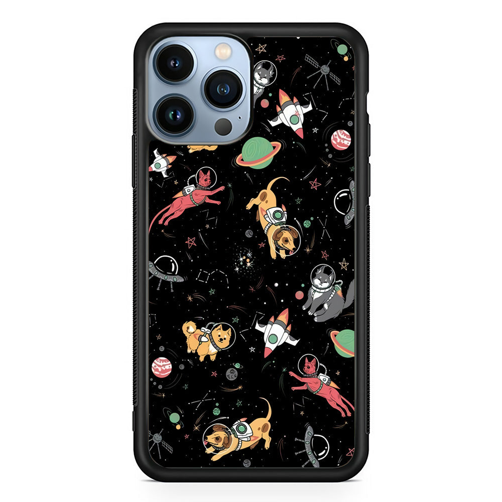 Dogs and Cats Space Form iPhone 15 Pro Case - Carneyforia