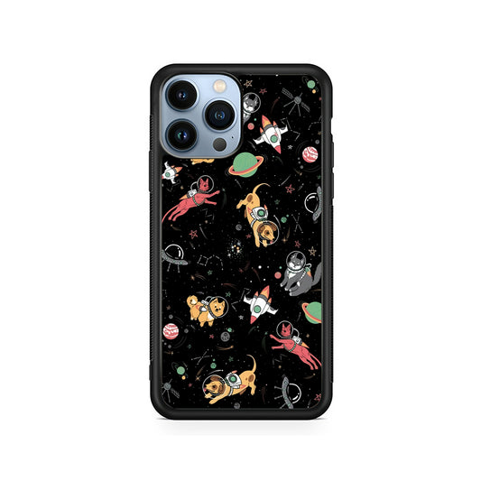 Dogs and Cats Space Form iPhone 14 Pro Max Case