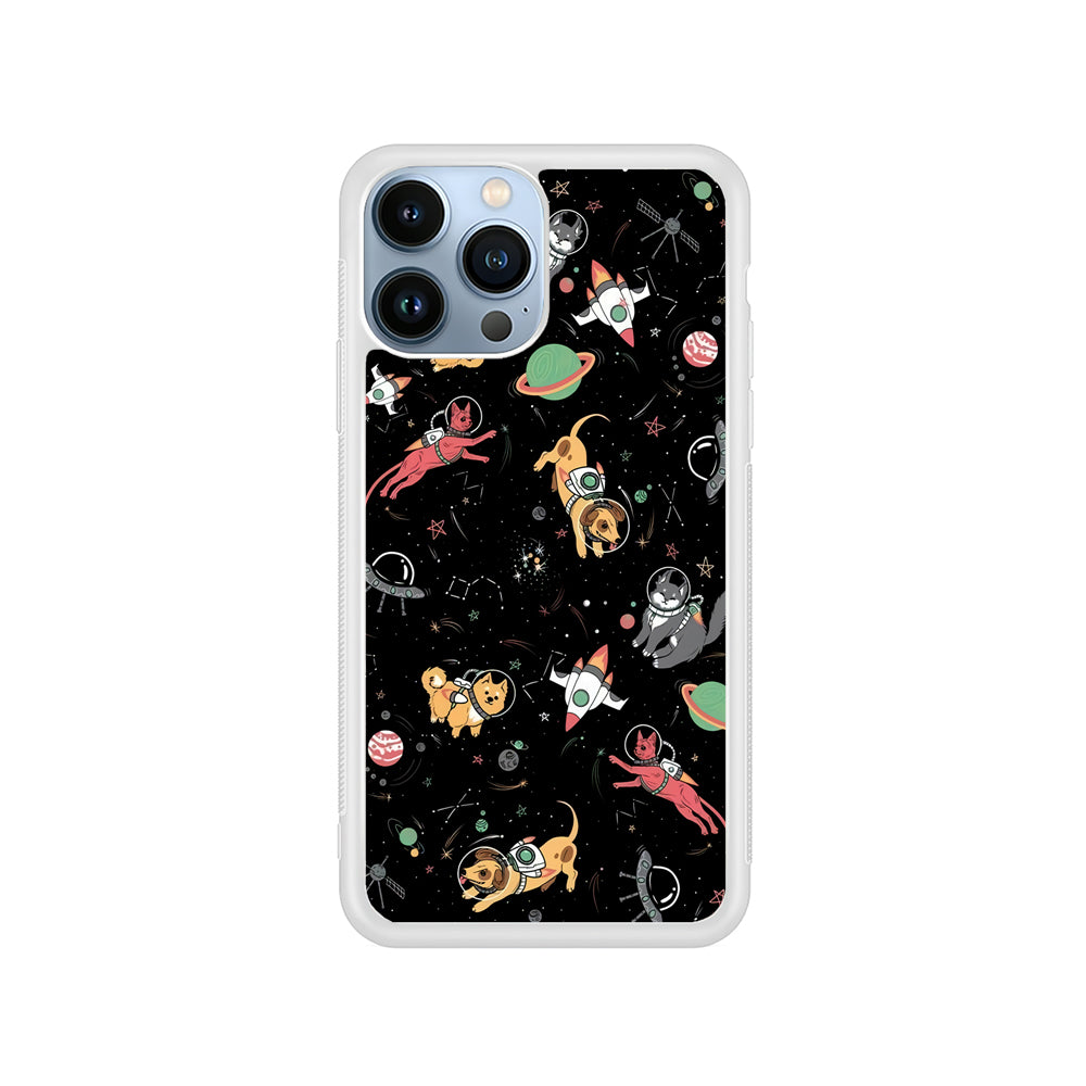 Dogs and Cats Space Form iPhone 14 Pro Max Case