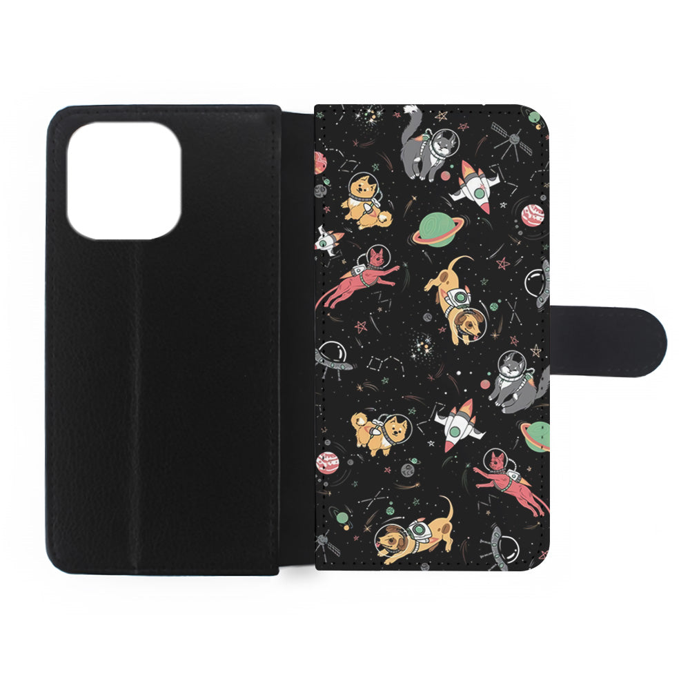 Dogs and Cats Space Form iPhone 14 Pro Max Case