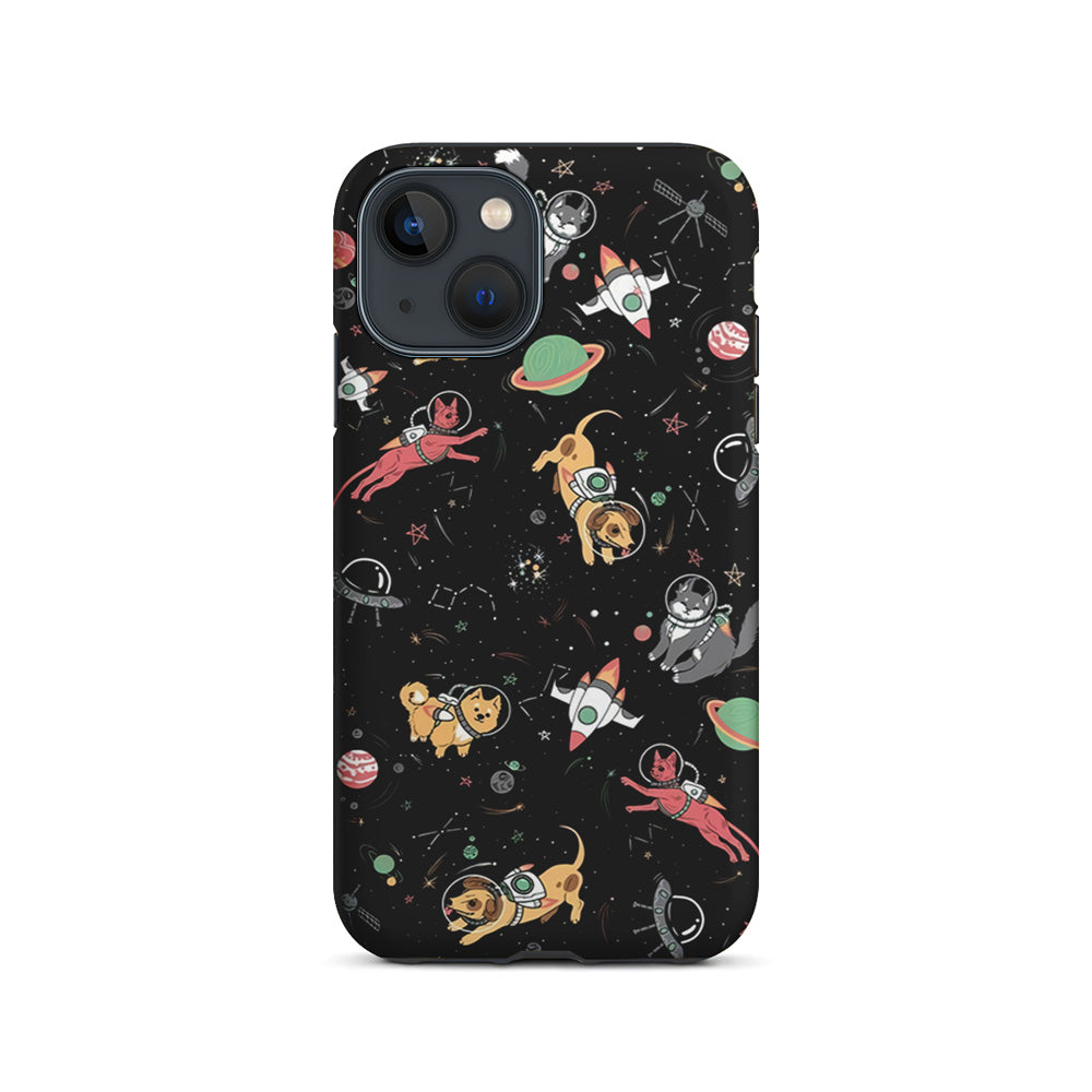 Dogs and Cats Space Form iPhone 15 Case