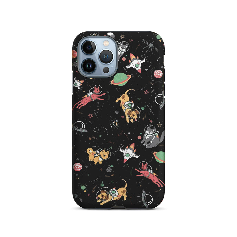 Dogs and Cats Space Form iPhone 14 Pro Max Case