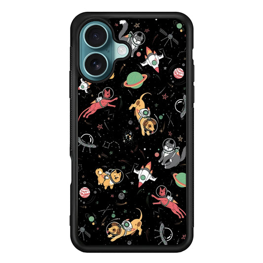 Dogs and Cats Space Form iPhone 17 Case