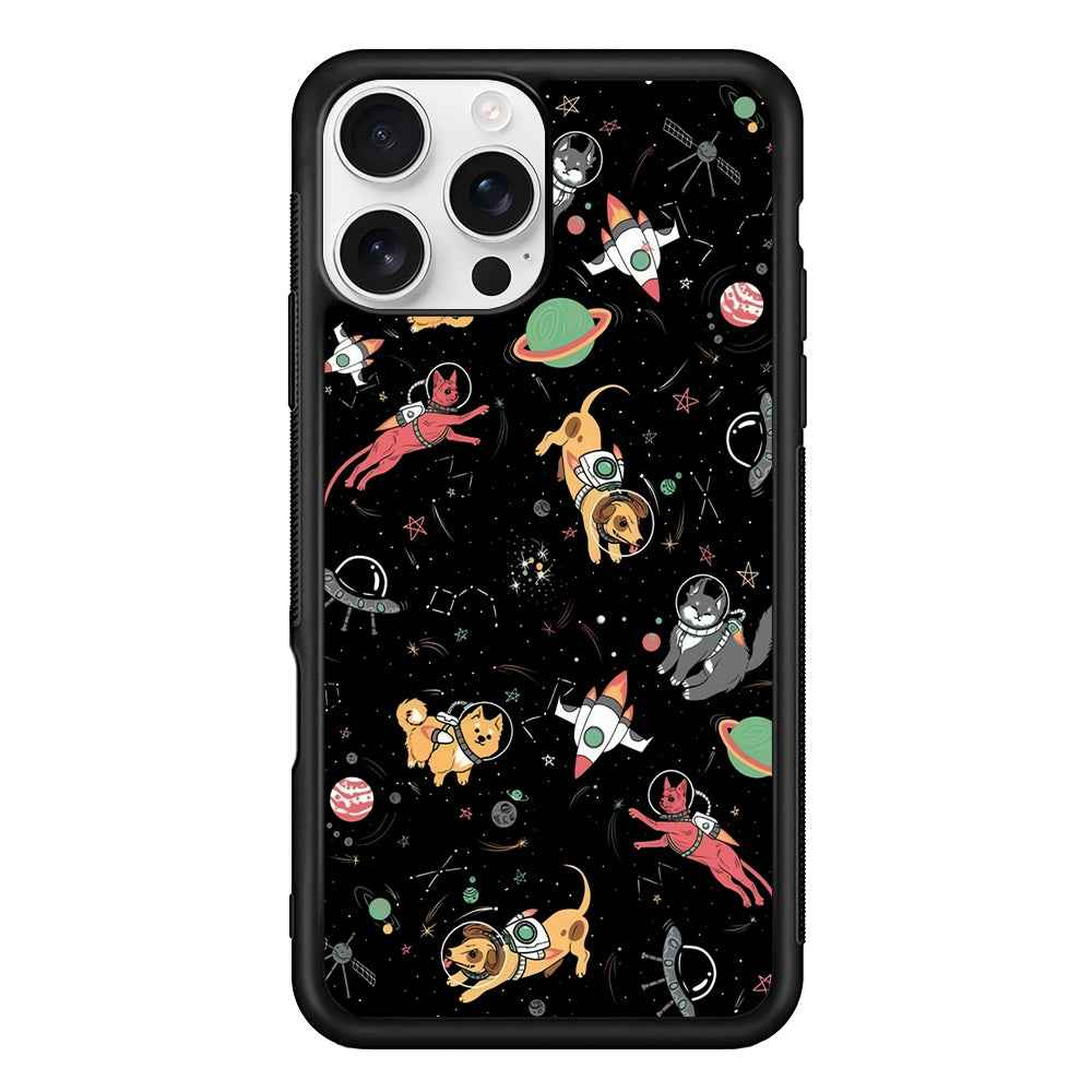 Dogs and Cats Space Form iPhone 16 Pro Case