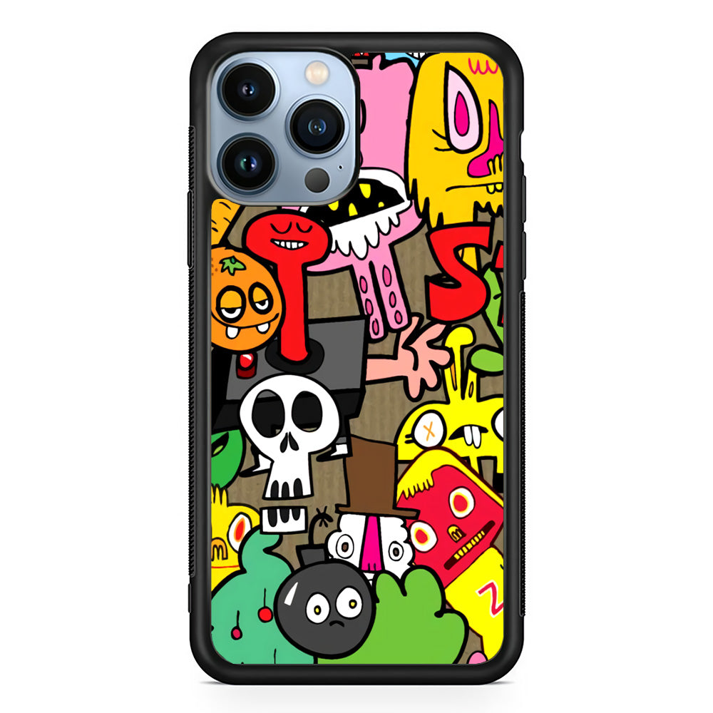 Doodle Halloween Scary Night iPhone 15 Pro Case - Carneyforia