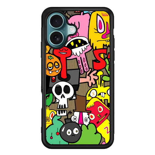 Doodle Halloween Scary Night iPhone 17 Case