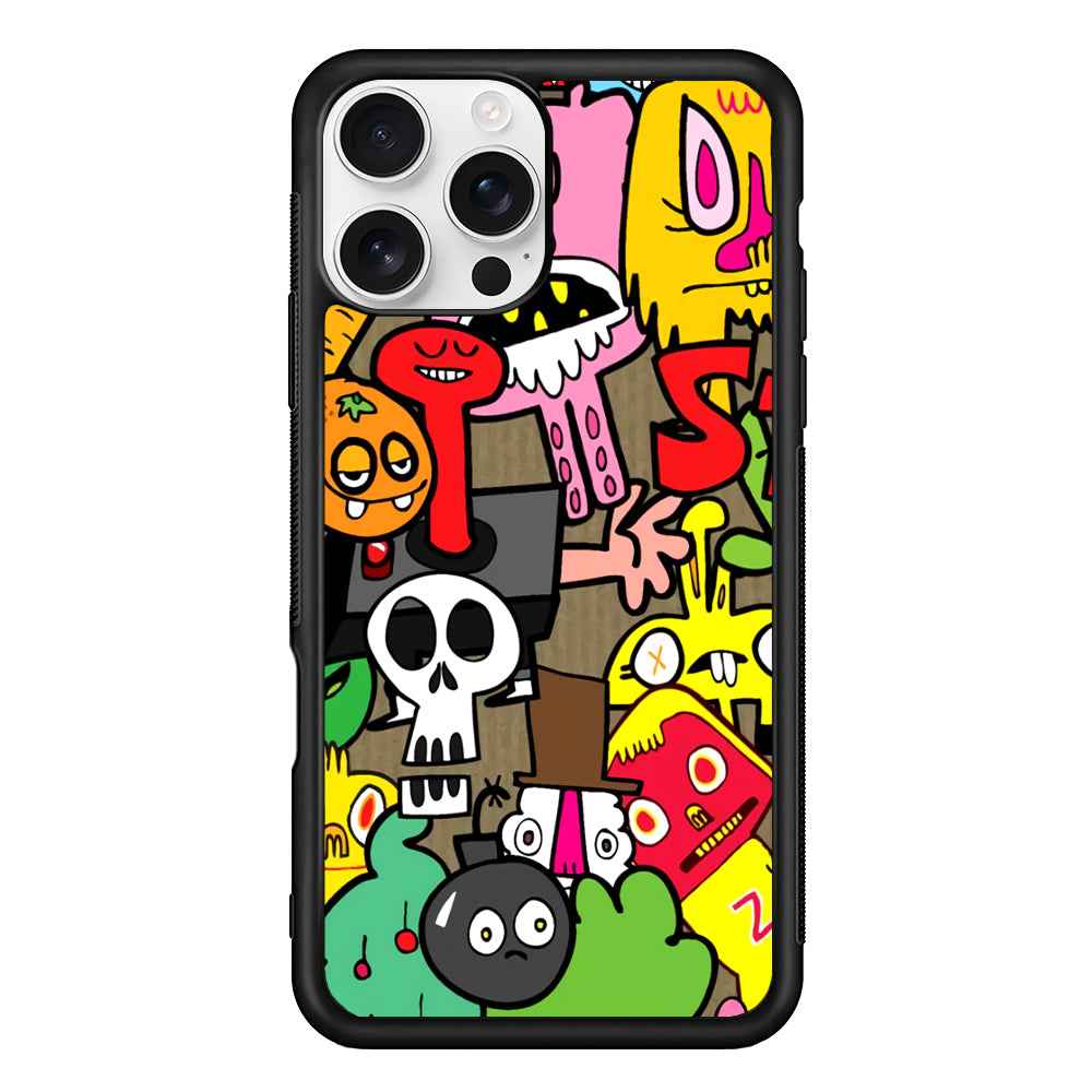 Doodle Halloween Scary Night iPhone 16 Pro Case
