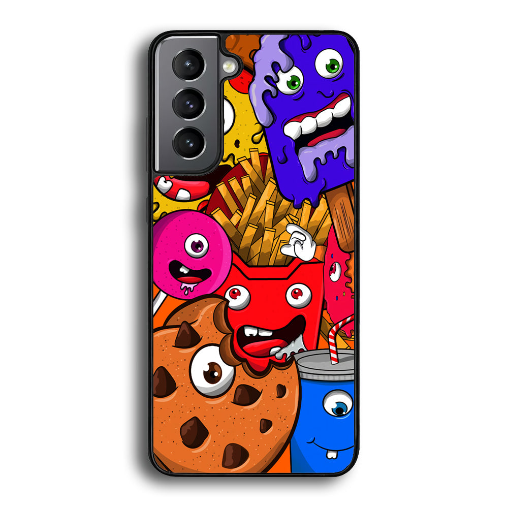 Doodle Monsters Snack Samsung Galaxy A15 Case - Carneyforia