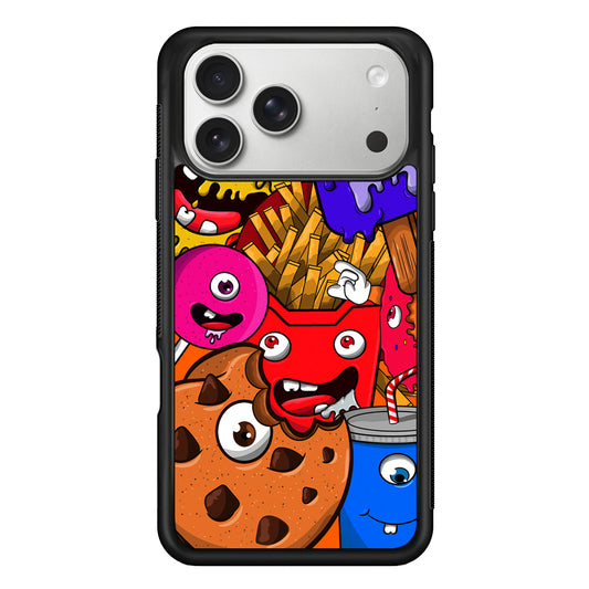 Doodle Monsters Snack iPhone 17 Pro Max Case