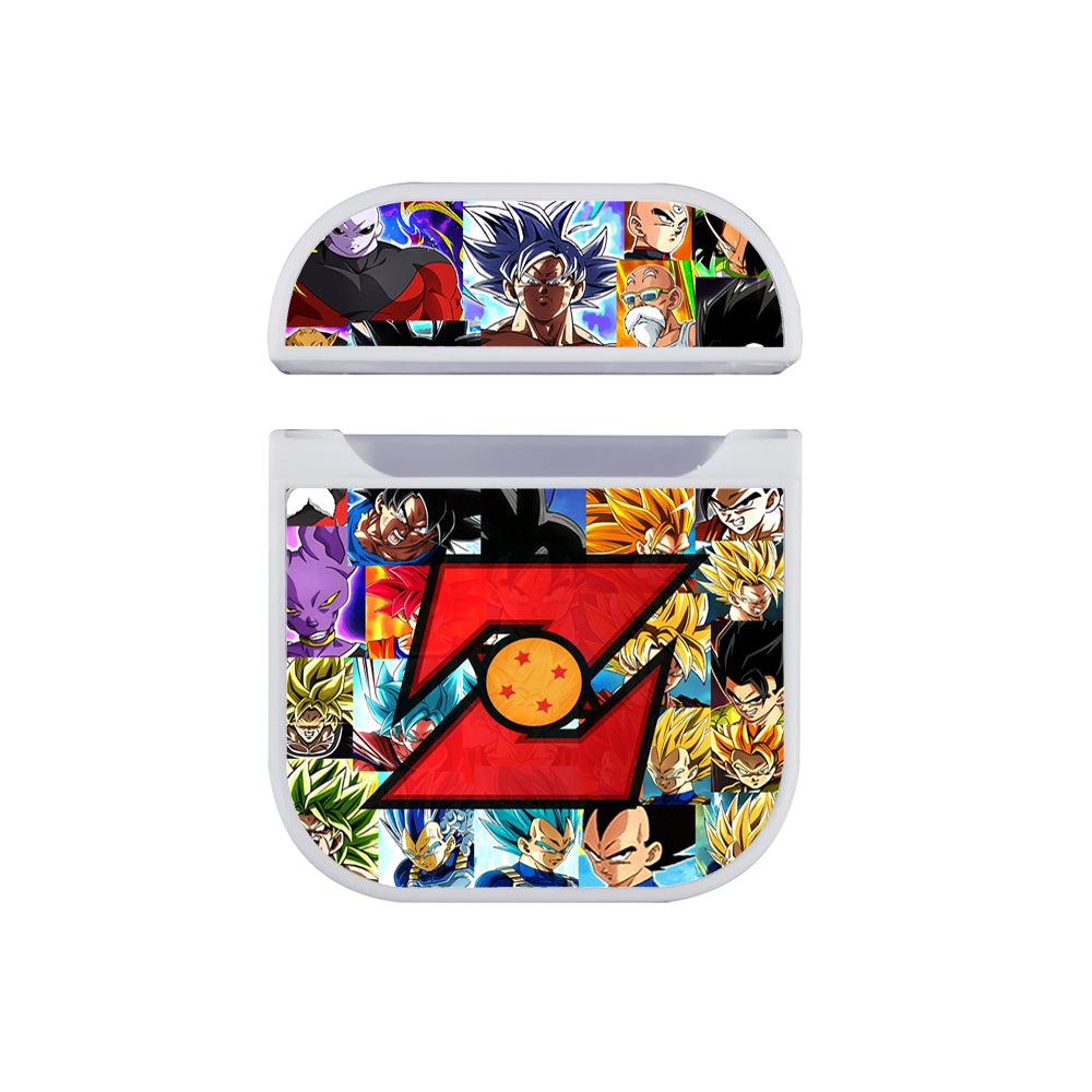 Dragon Ball Z Collage on Frame Apple Airpods Case White
