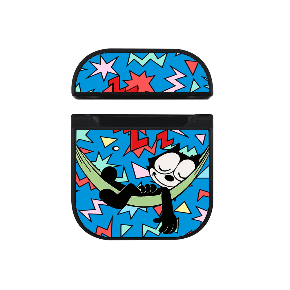Felix Sleeping Time Apple Airpods Case Black