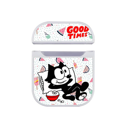 Felix The Cat Have a Good Time Apple Airpods Case White