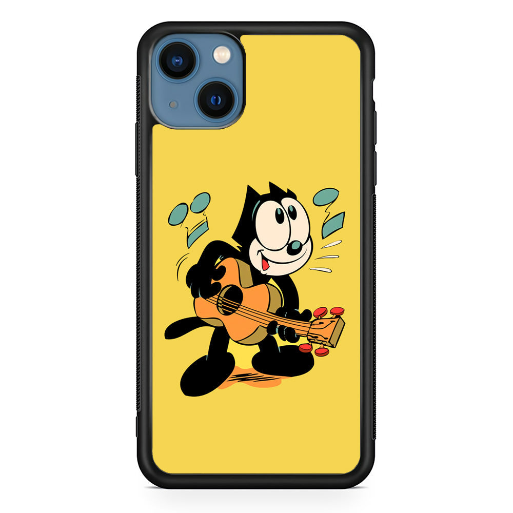 Felix The Cat Playing Okulele iPhone 15 Plus Case - Carneyforia
