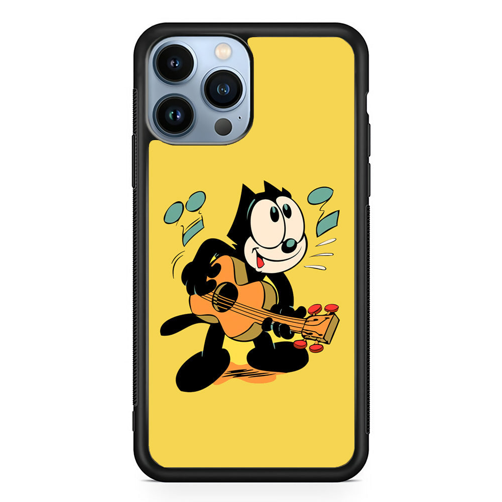 Felix The Cat Playing Okulele iPhone 15 Pro Case - Carneyforia