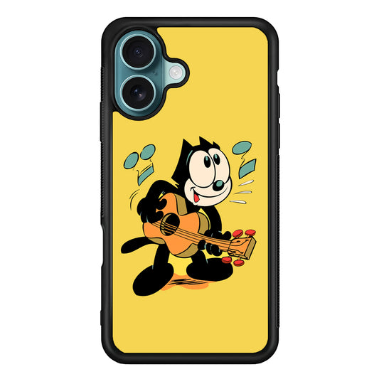 Felix The Cat Playing Okulele iPhone 17 Case