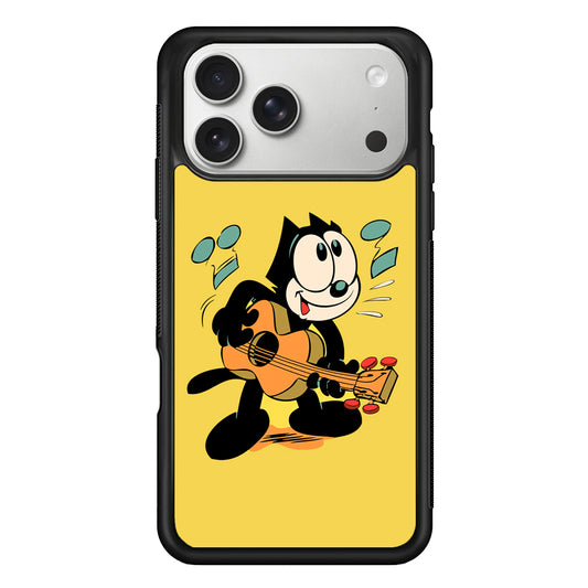 Felix The Cat Playing Okulele iPhone 17 Pro Max Case