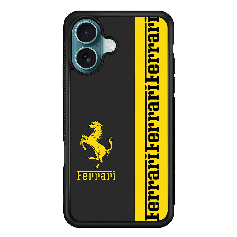 Ferrari Grey Of Yellow Symbol iPhone 17 Case