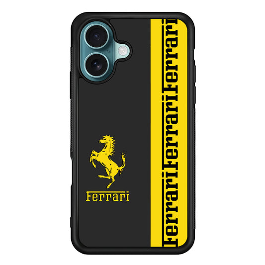 Ferrari Grey Of Yellow Symbol iPhone 17 Case