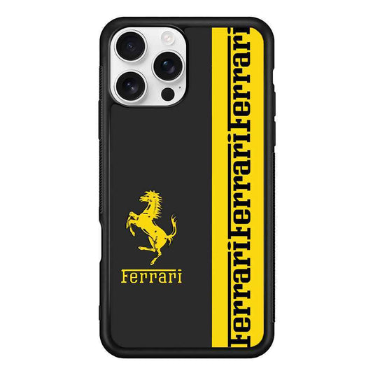 Ferrari Grey Of Yellow Symbol iPhone 16 Pro Max Case