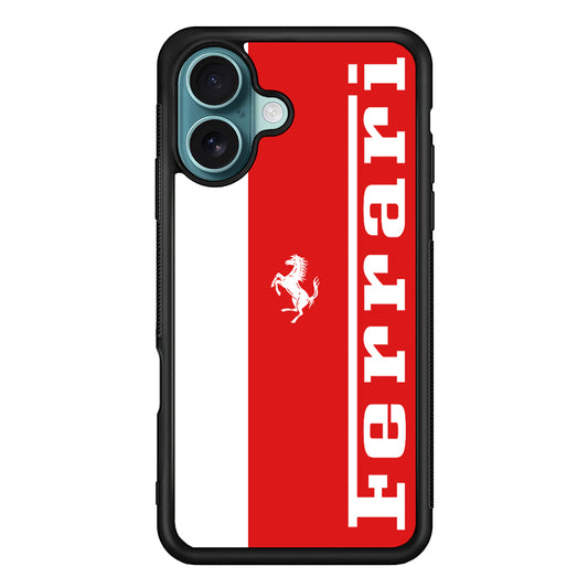 Ferrari Red And White Combination iPhone 17 Case