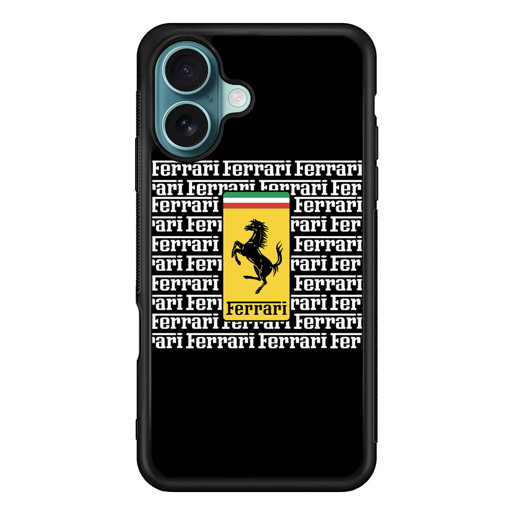 Ferrari Words Logo In Black iPhone 17 Case