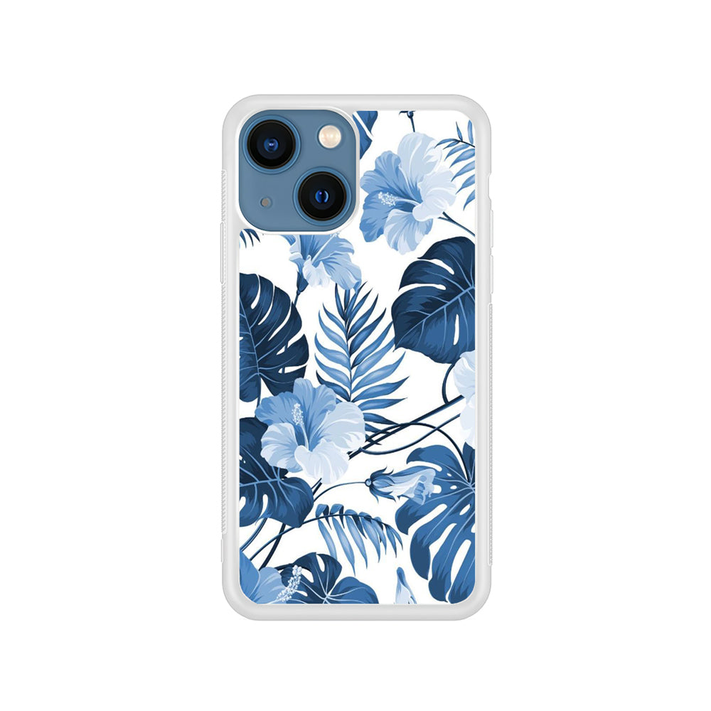 Flowers Sky Blue Hibiscus iPhone 15 Plus Case