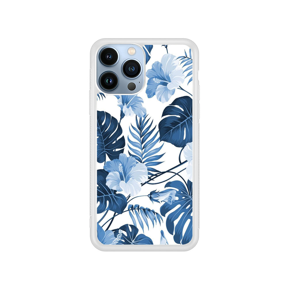 Flowers Sky Blue Hibiscus iPhone 14 Pro Max Case