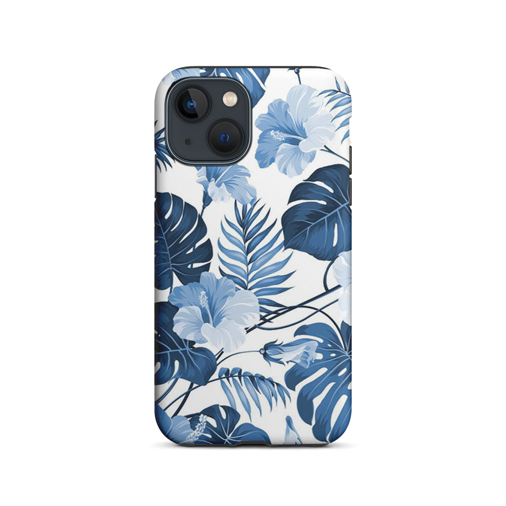 Flowers Sky Blue Hibiscus iPhone 15 Plus Case