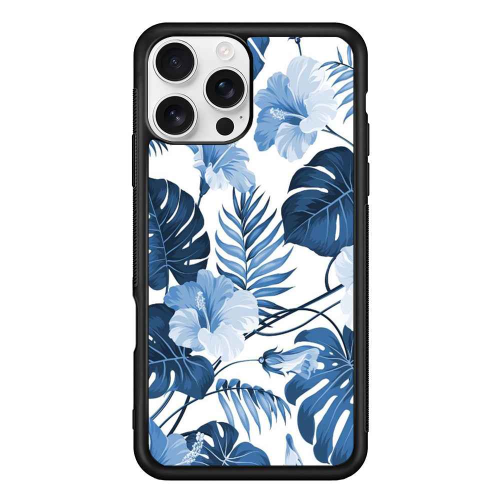 Flowers Sky Blue Hibiscus iPhone 16 Pro Max Case