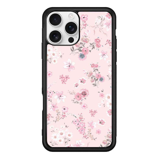 Flowers Soft Pink iPhone 16 Pro Case