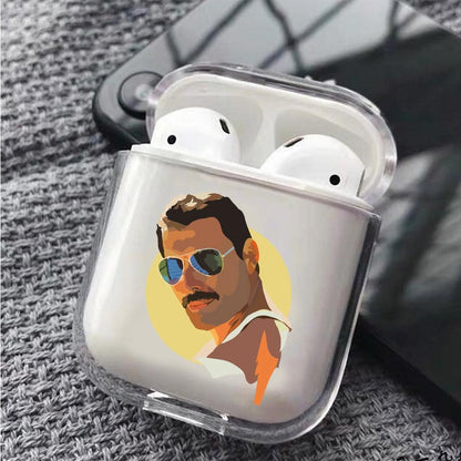 Freddie Mercury Pop Art Apple Airpods Clear Case