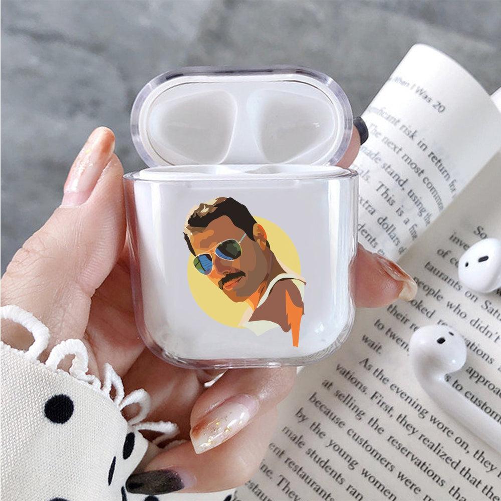 Freddie Mercury Pop Art Apple Airpods Clear Case