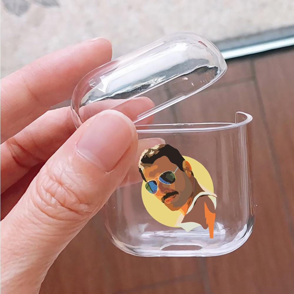 Freddie Mercury Pop Art Apple Airpods Clear Case