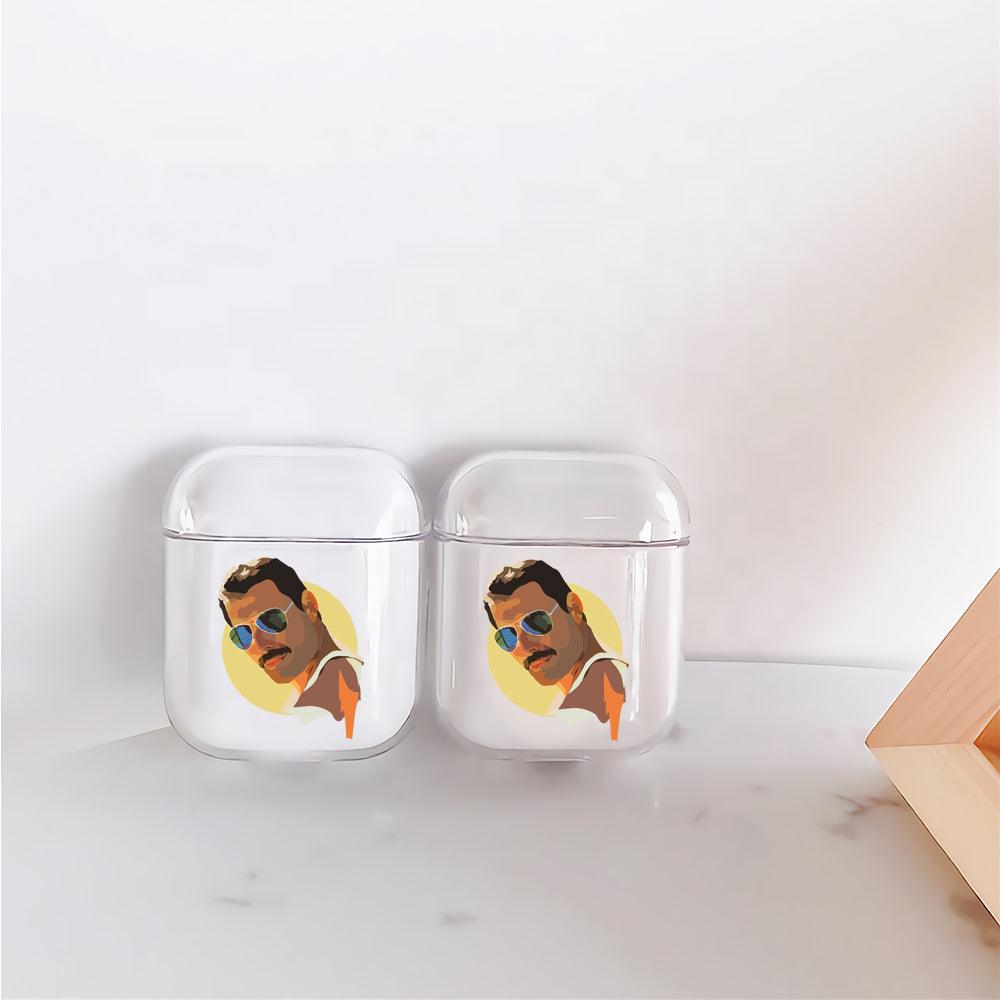 Freddie Mercury Pop Art Apple Airpods Clear Case