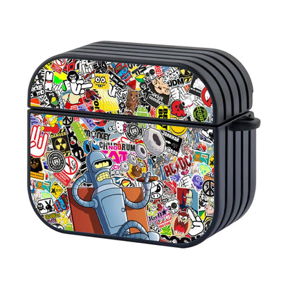 Futurama Bender Quality Day Apple Airpods 4 Case Black