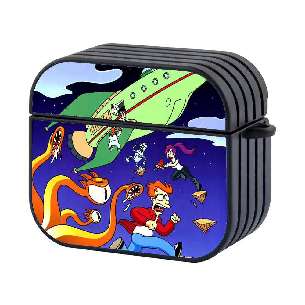 Futurama They Are Fighting and Iam Run Apple Airpods 4 Case Black
