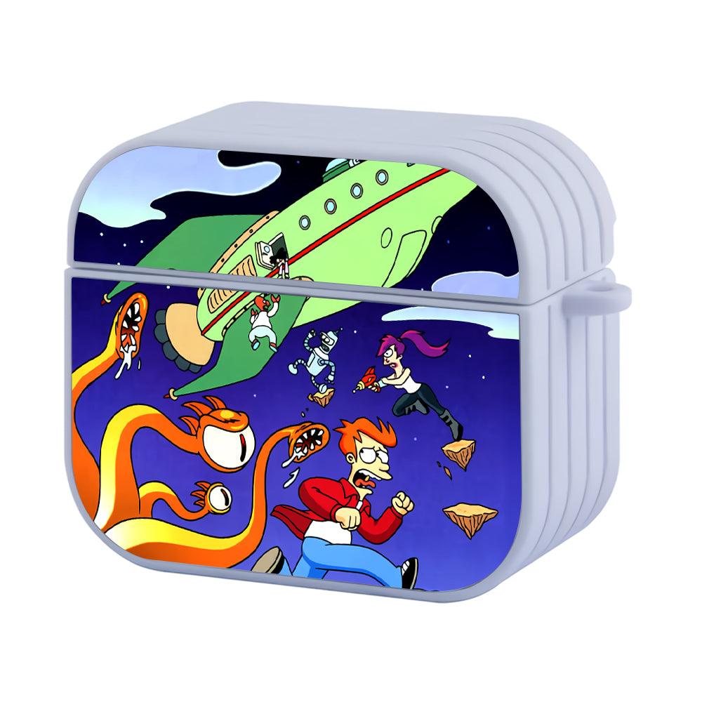 Futurama They Are Fighting and Iam Run Apple Airpods 4 Case White