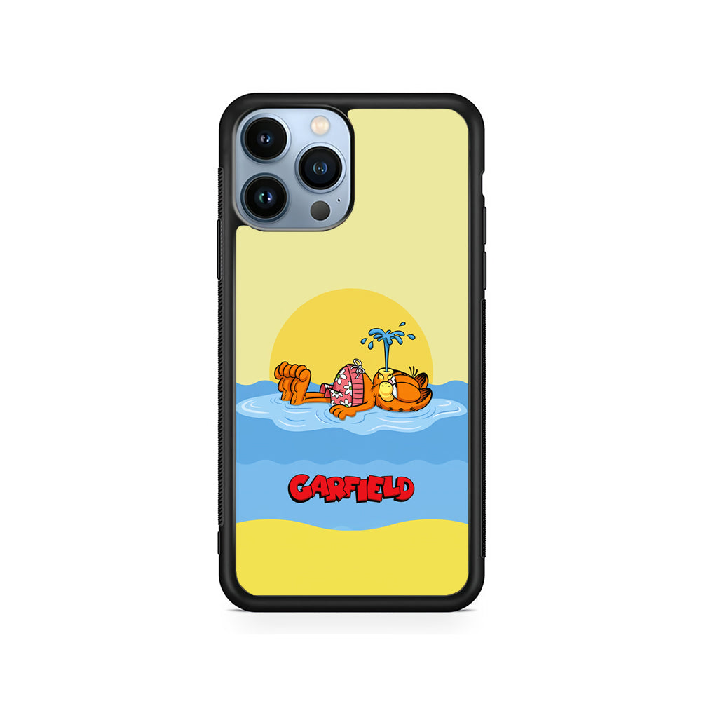 Garfield Bask on The Water iPhone 14 Pro Max Case