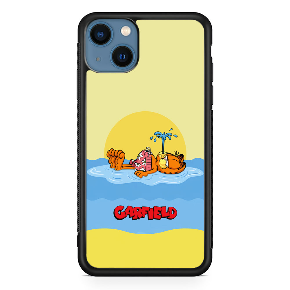 Garfield Bask on The Water iPhone 15 Plus Case - Carneyforia
