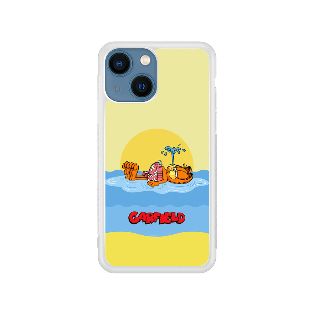 Garfield Bask on The Water iPhone 14 Plus Case