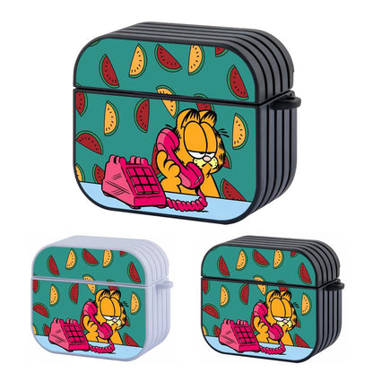 Garfield Busy Ordering Food Apple Airpods 3 Case