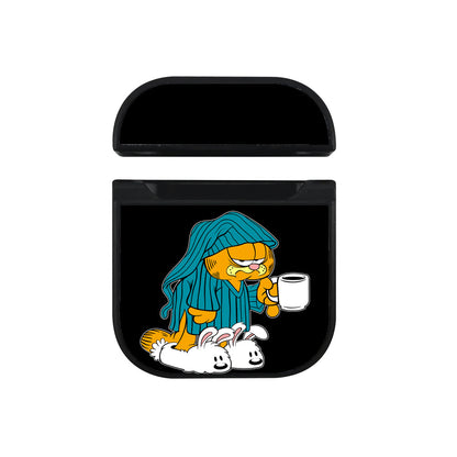 Garfield Lazy Time Apple Airpods Case Black